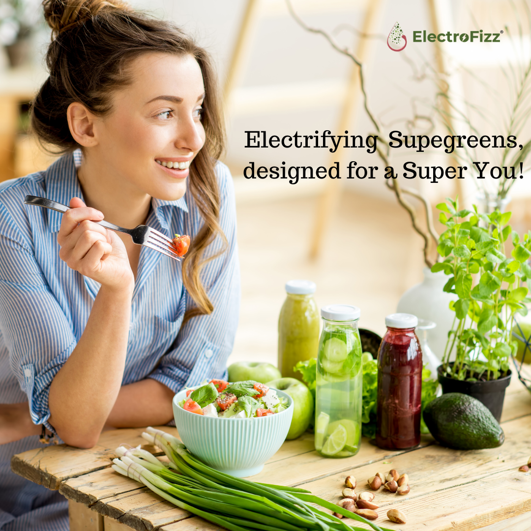 ElectroFizz Supergreens Superfood Powder, 40+ Ingredients