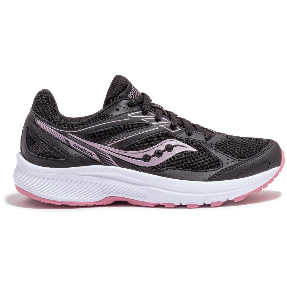 Saucony Women's COHESION 14 Wide Running Shoe - Black/Pink