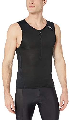 2XU Men's Perform Tri Singlet - Black/Black