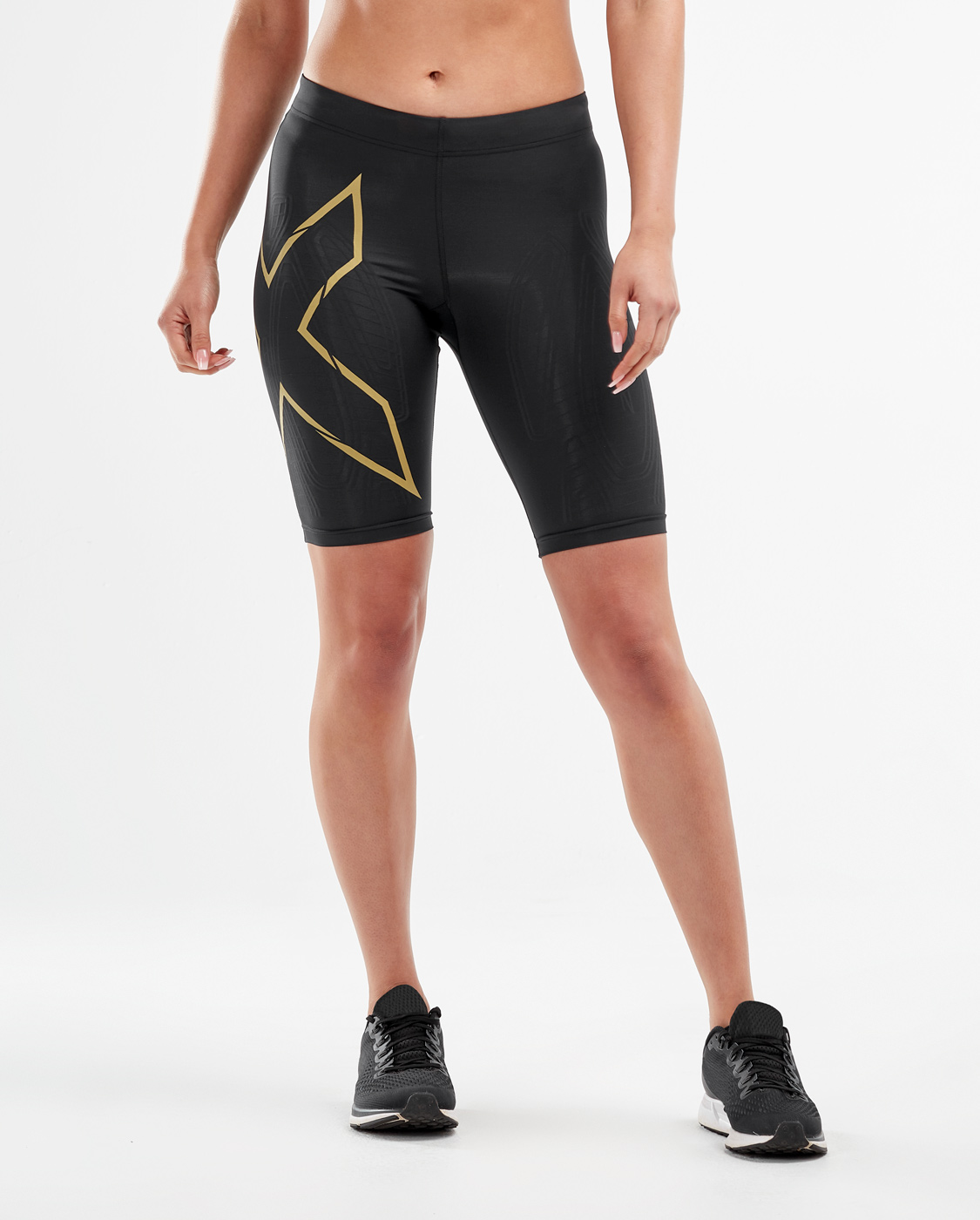 2XU Women's MCS Run Shorts - Black/Gold Reflective