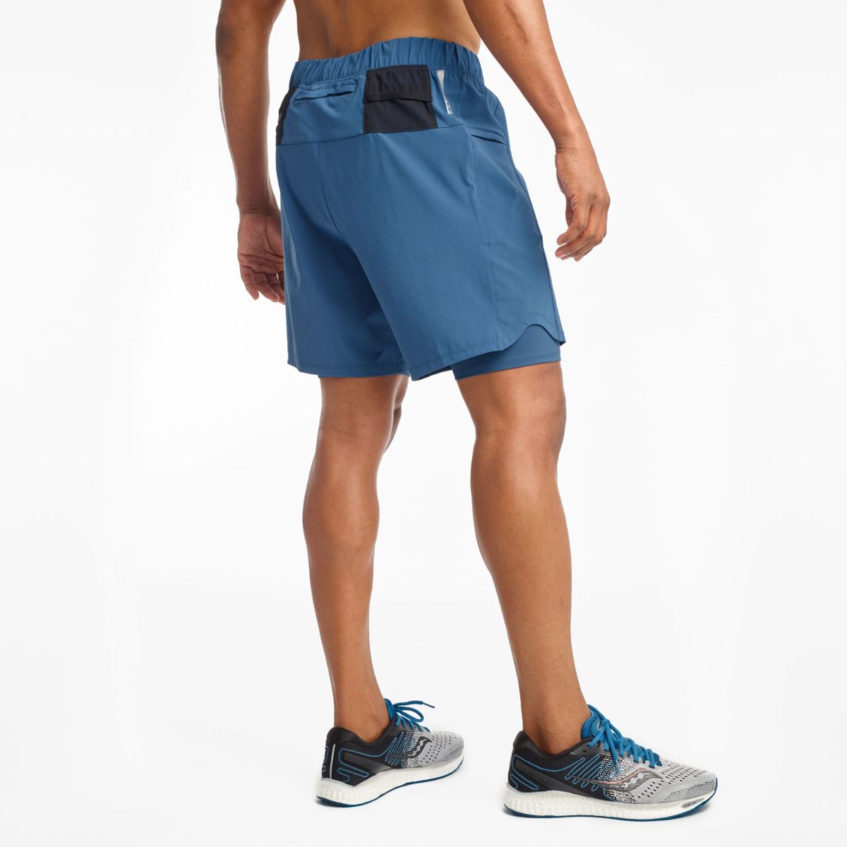 Saucony Men's DOUBLEBACK 7” 2-1 SHORT - Ensign Blue