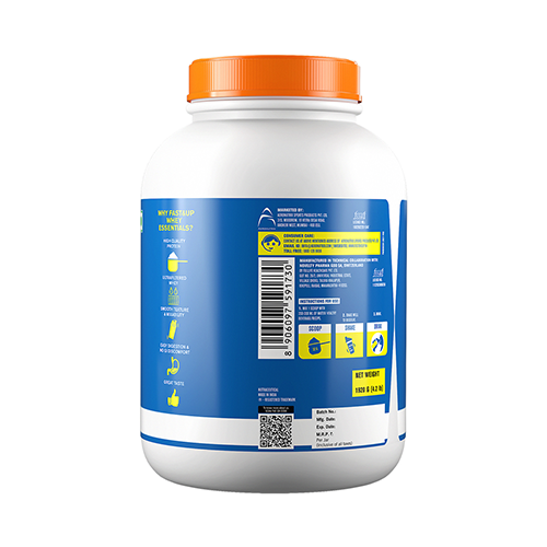 Fast&Up Whey Essentials 4.2 Lb, Creamy Coffee Flavour, Grass Fed Whey Powder From Europe, 24g Clean 