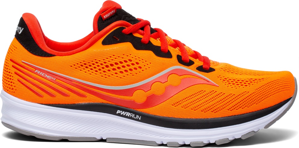 Saucony Men's Ride 14 Running Shoe - VIZI/Scarlet