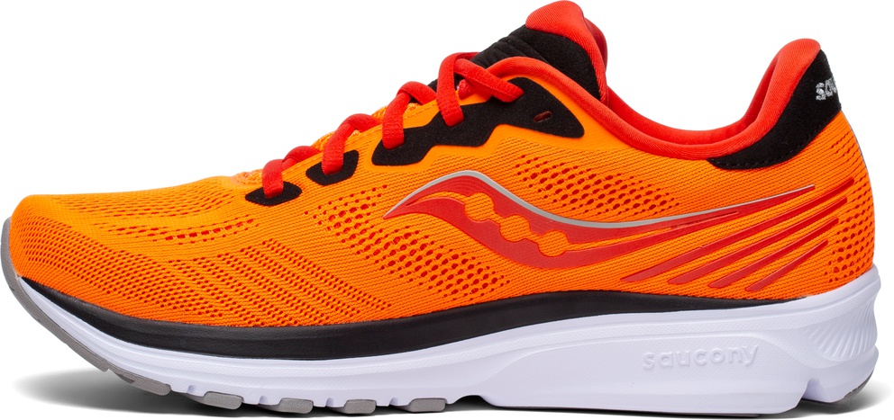 Saucony Men's Ride 14 Running Shoe - VIZI/Scarlet