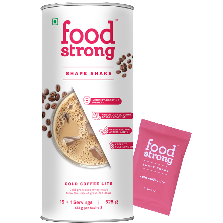Foodstrong Shape Shake Cold Coffee Lite, 16 Sachets, 528 G