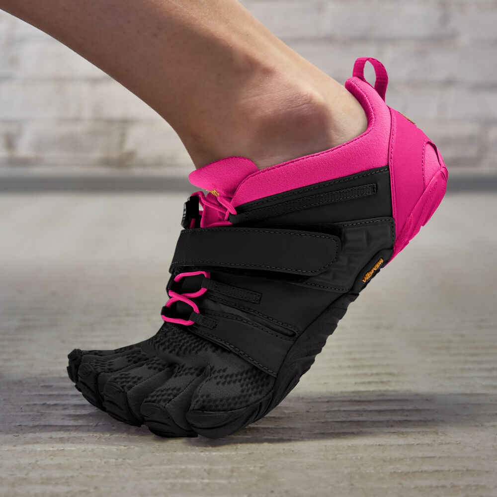 Vibram Five Fingers V-Train 2.0 Women Fitness Shoe-Black/Pink