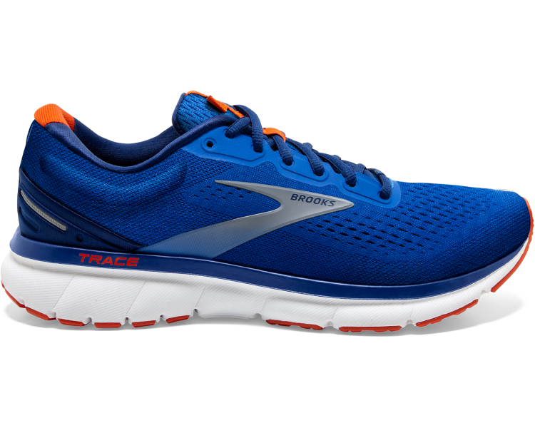 Brooks Trace Mens Running Shoes-Blue/Navy/Orange