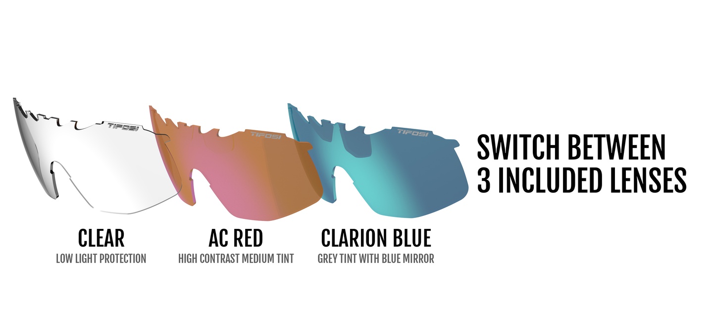 Tifosi Aethon Crystal Blue - Clarion Blue/AC Red/Clear