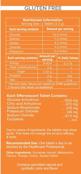 ElectroFizz Electrolyte Energy Drink For Workout -24 Effervescent Tablets (Pack Of 2 Tubes) (Orange)
