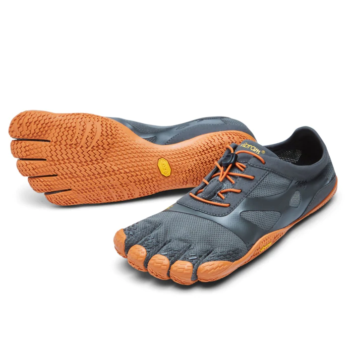 Vibram KSO-EVO Men's Barefoot Trail Running / Outdoor Training Footwear (Grey-Orange)