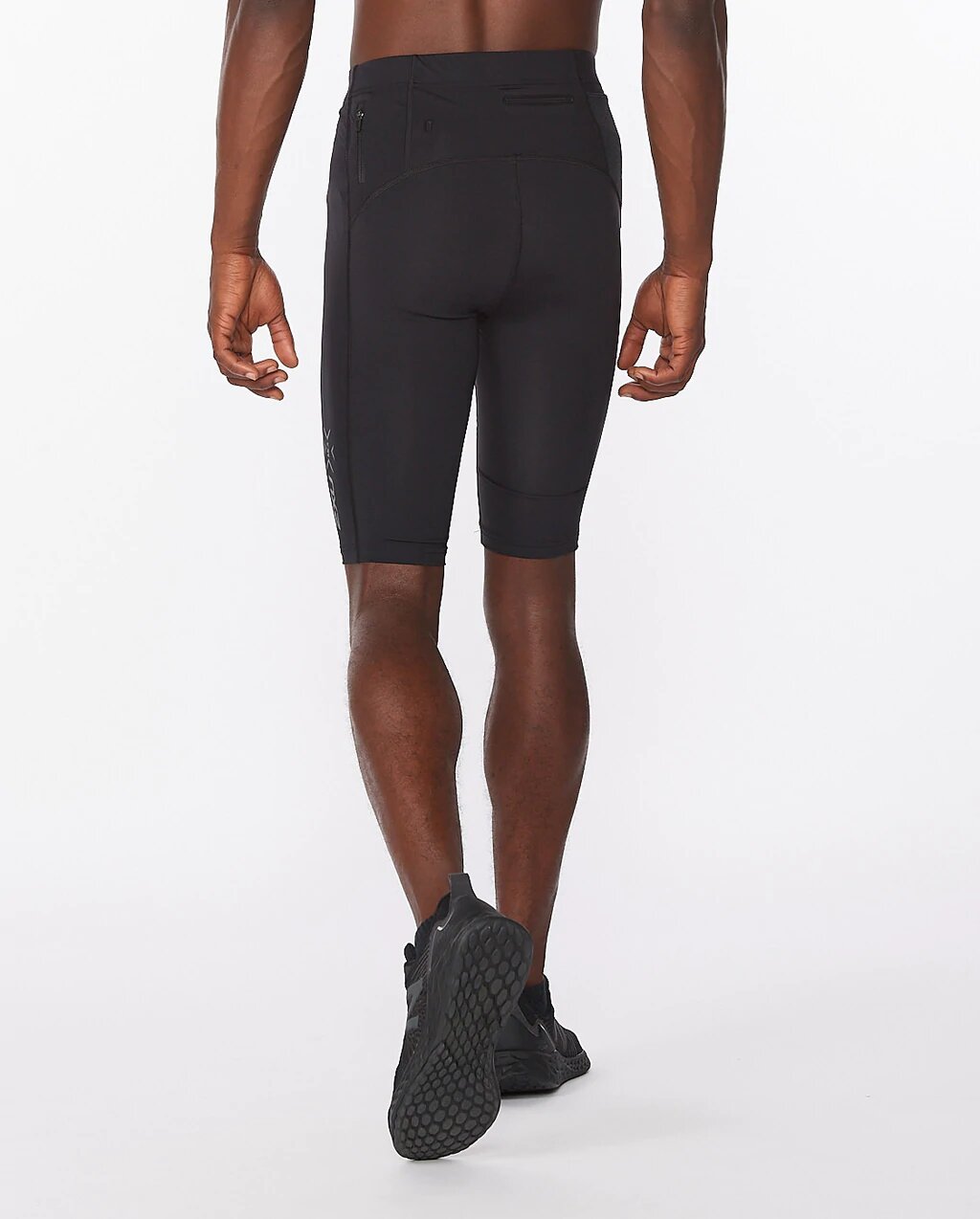 2XU Men's Light Speed Comp Shorts Black/Blue Reflective