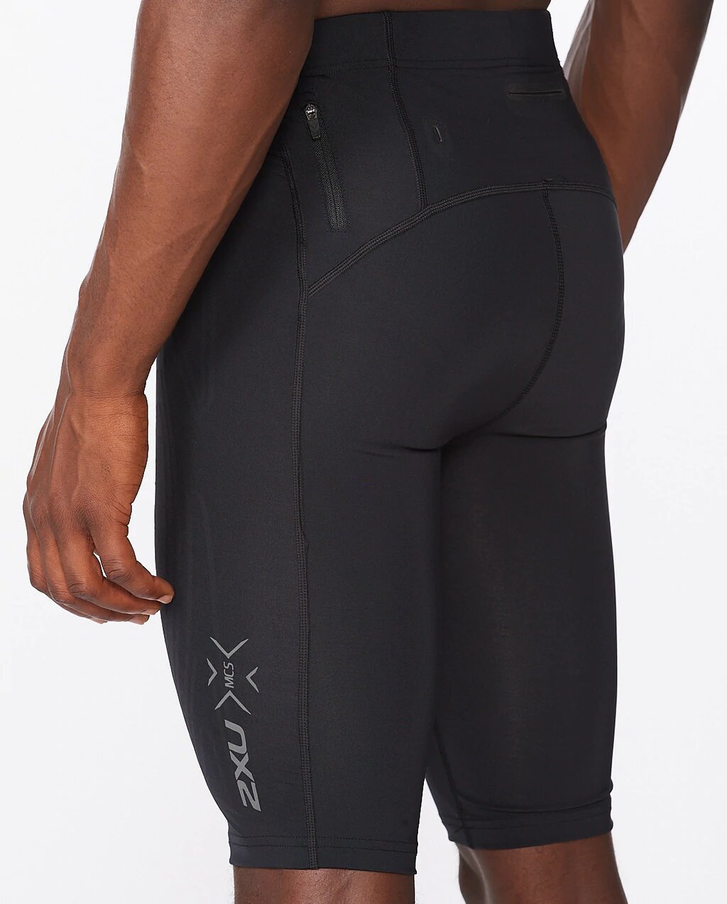 2XU Men's Light Speed Comp Shorts Black/Blue Reflective