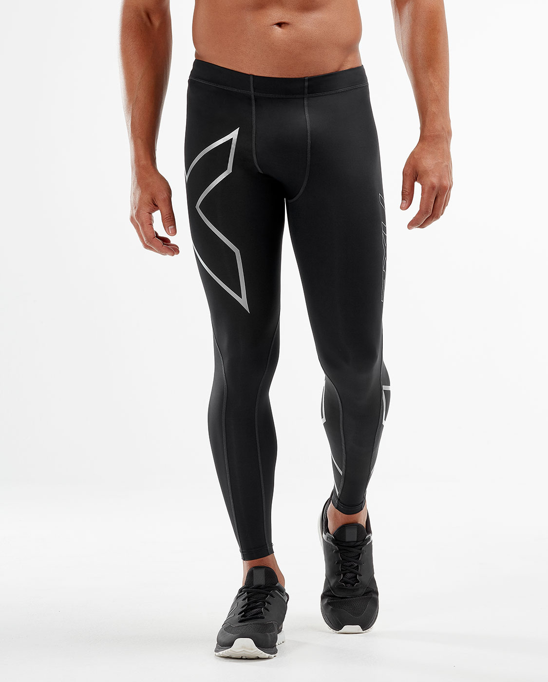 2XU Men's COMPRESSION TIGHTS Black/Silver