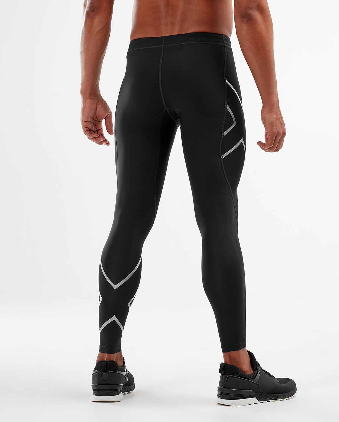 2XU Men's COMPRESSION TIGHTS Black/Silver