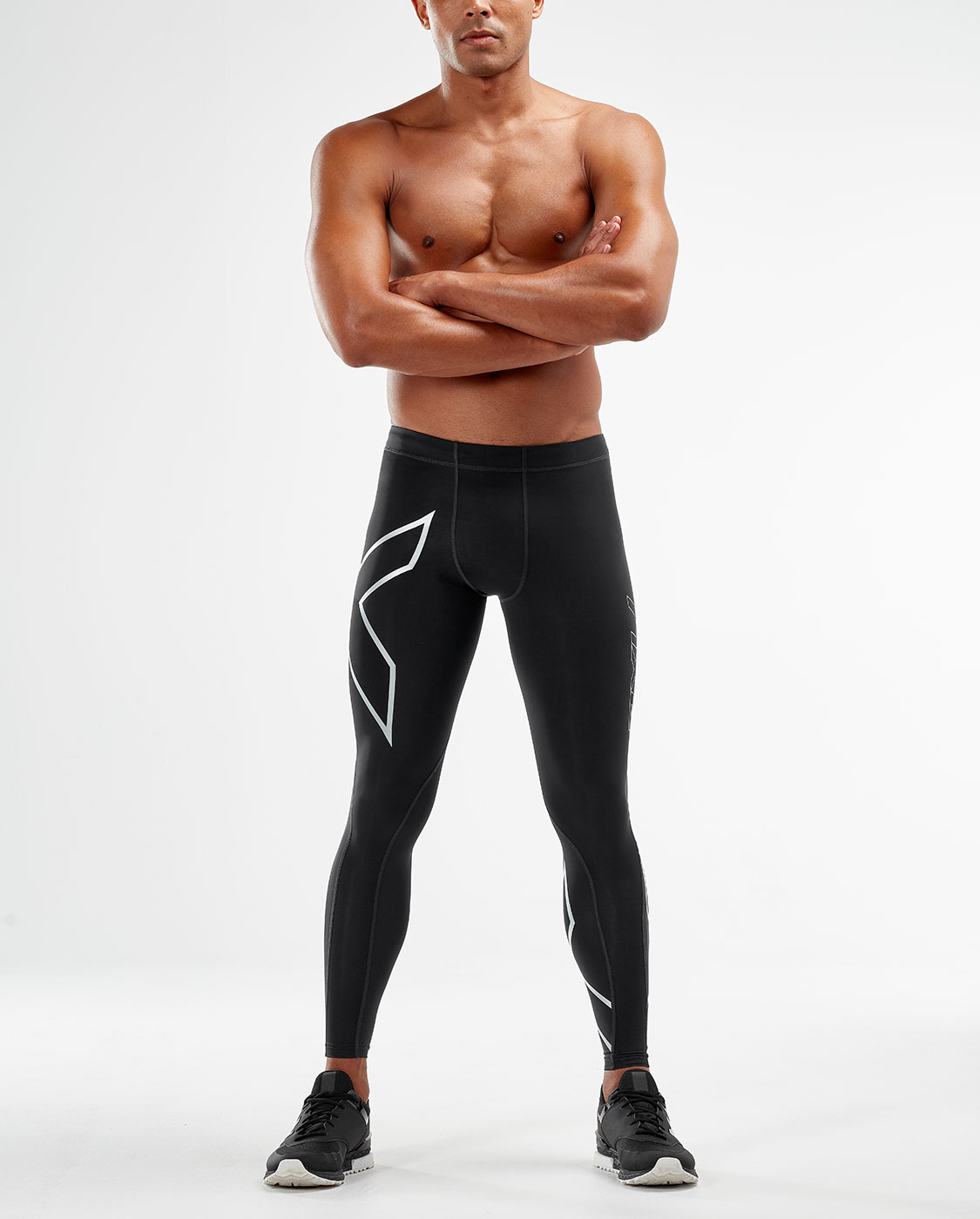 2XU Men's COMPRESSION TIGHTS Black/Silver