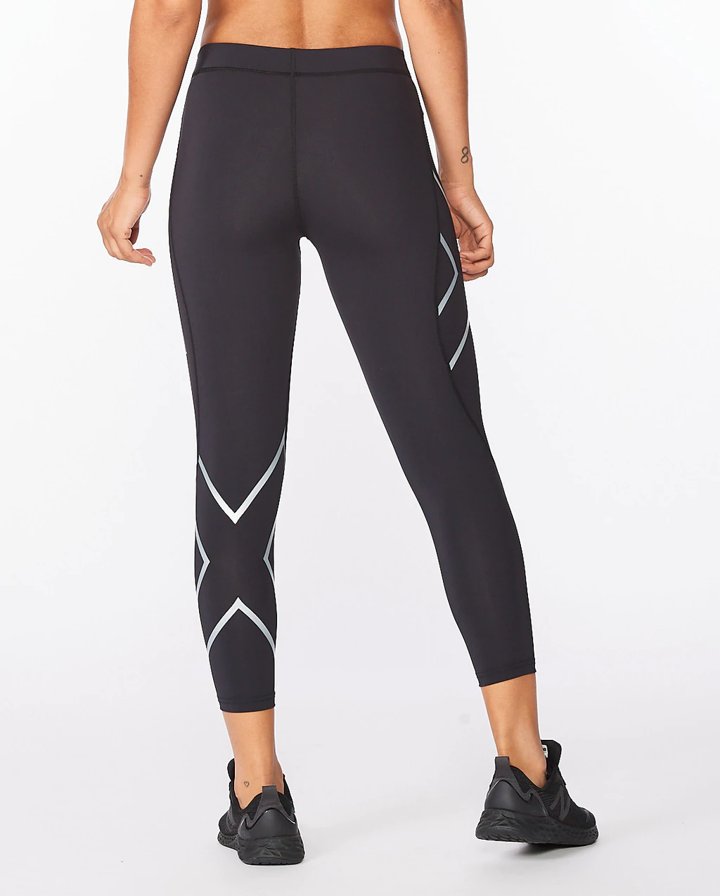 2XU Woman's Core Compression 7/8 Tights Black/Silver