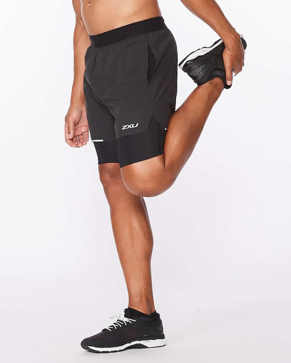 2xu Men's Aero 2in1 5inch Shorts Black/Silver