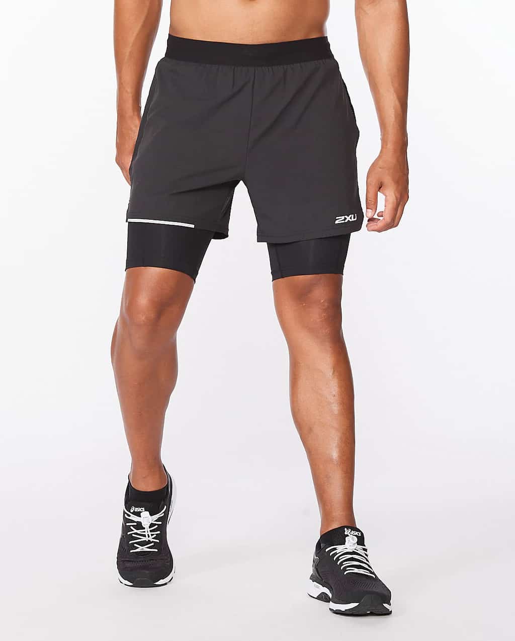 2xu Men's Aero 2in1 5inch Shorts Black/Silver