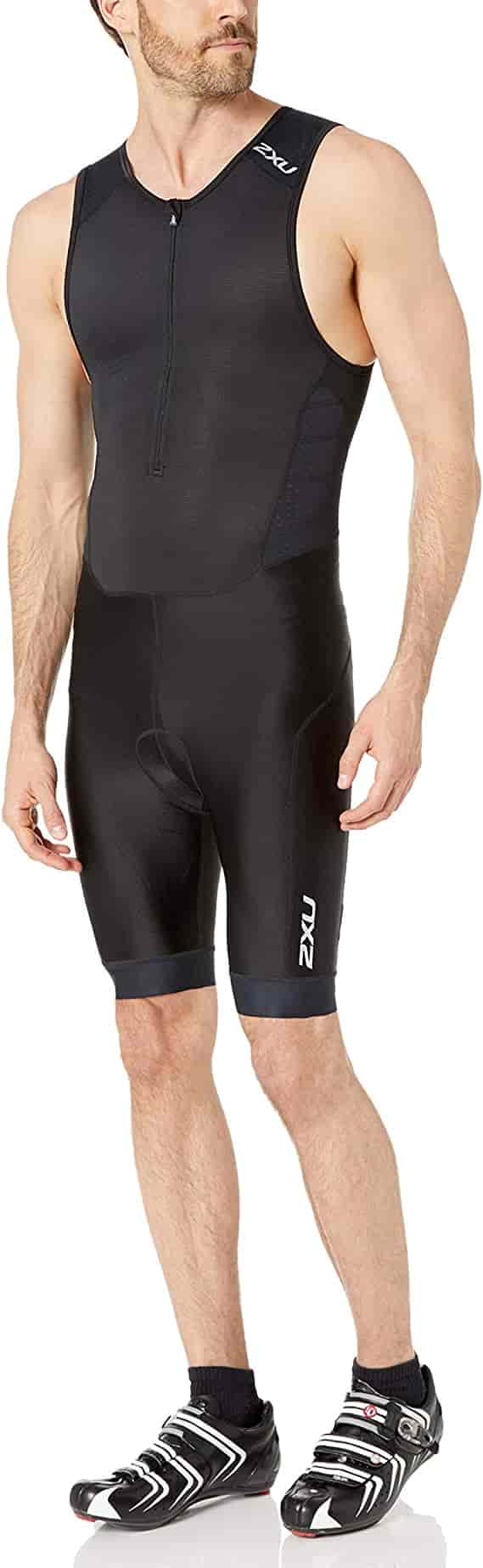Mt5526D 2XU Men's Perform Front Zip Trisuit Black/Shadow