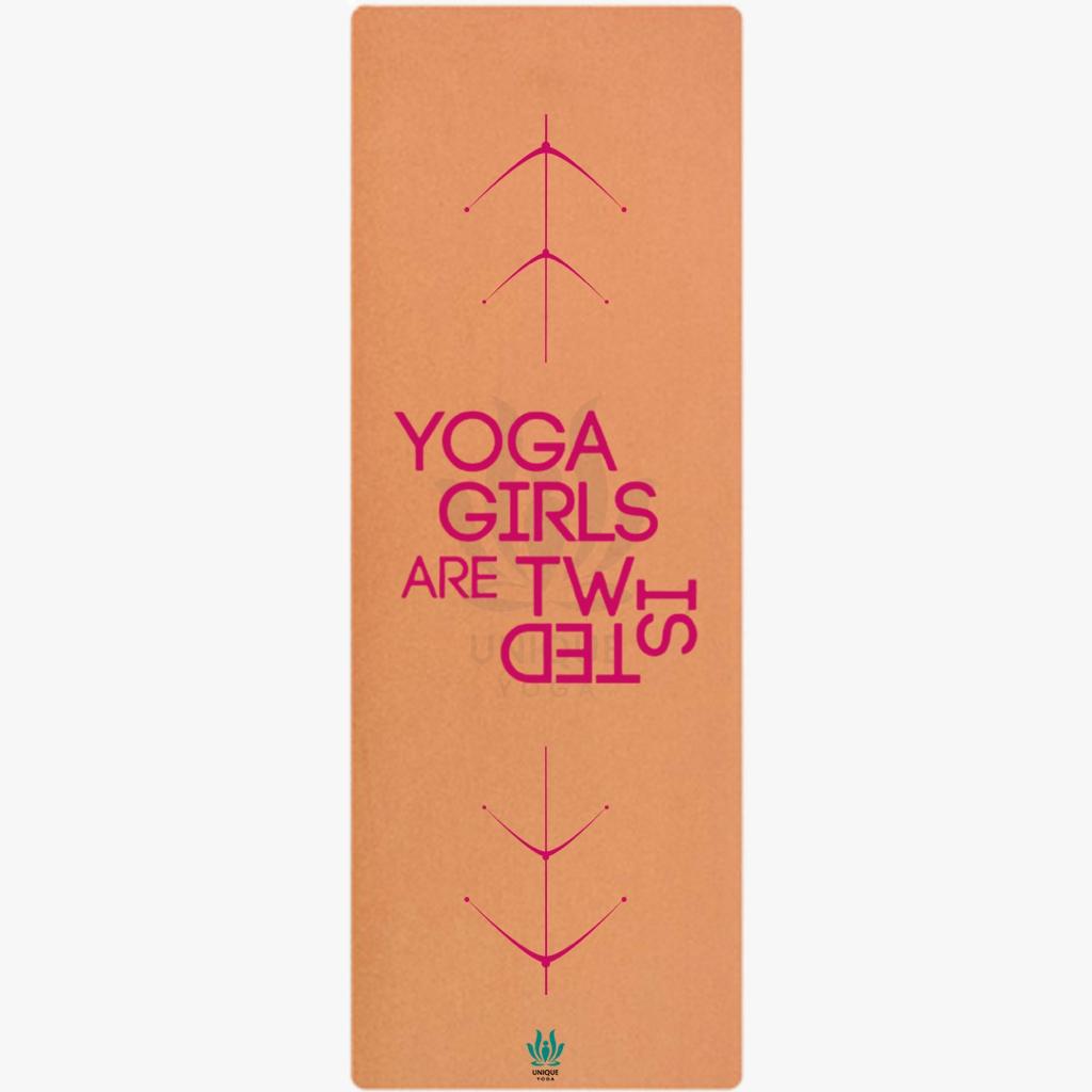 Yoga Mats-Printed Design-'Yoga Girls Are Twisted'- Eva Base Grip 5MM
