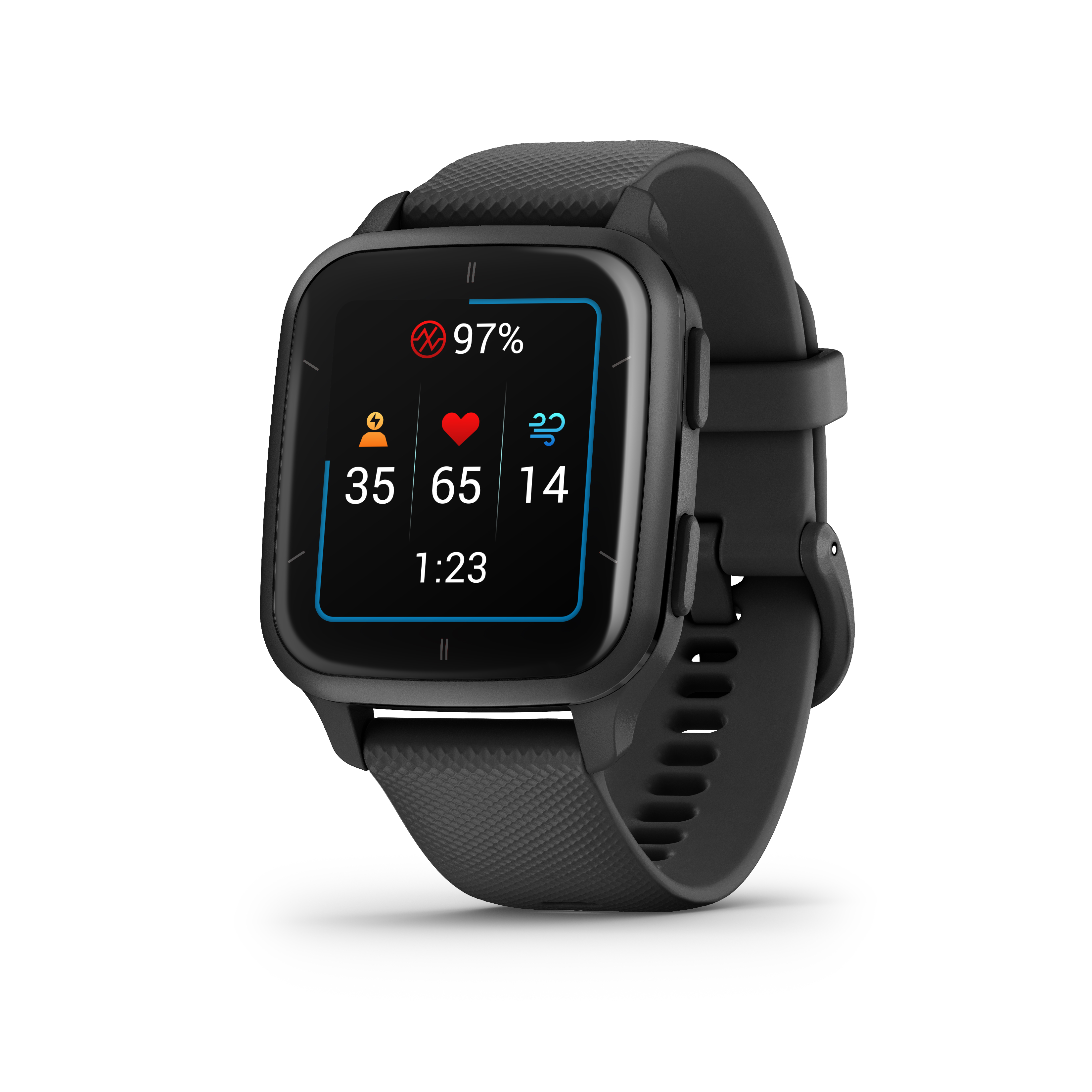 Garmin Smart Watch Venu Sq 2 Music (Slate Aluminium Bezel With Black)