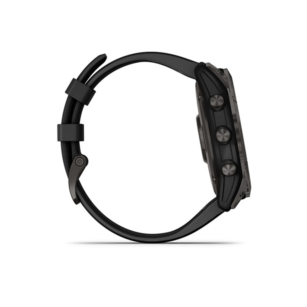 Garmin Smart Watch Fenix 7X Solar (Sapphire /Ti Carbon Grayc W/ Silicon Band