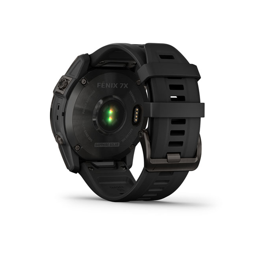 Garmin Smart Watch Fenix 7X Solar (Sapphire /Ti Carbon Grayc W/ Silicon Band