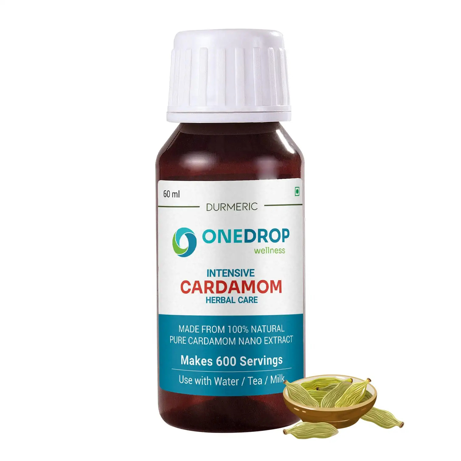 Durmeric Onedrop Intensive Cardamom Herbal Drops - 60 Ml 