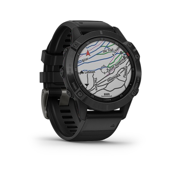 Garmin Fēnix 6 Black DLC With Black Silicon Band