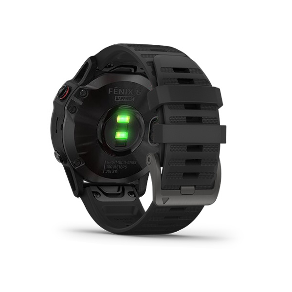 Garmin Fēnix 6 Black DLC With Black Silicon Band