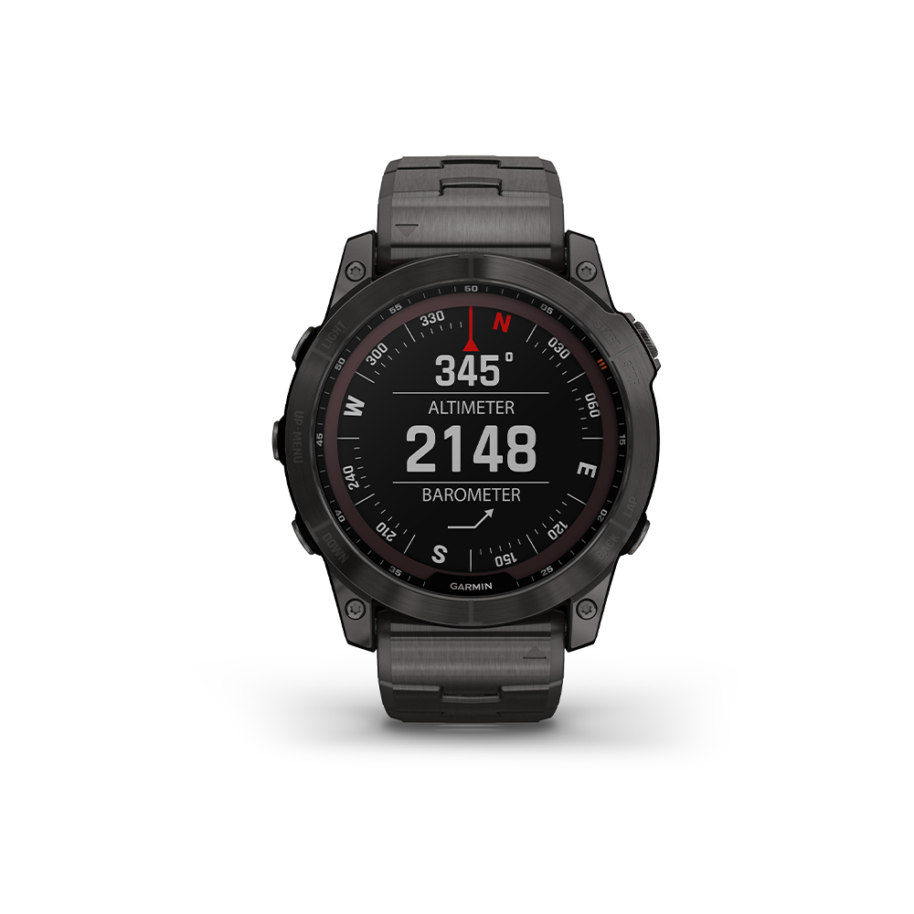 Garmin Fenix 7X Solar Sapphire (Carbon Gray Ti W/Metal Band)