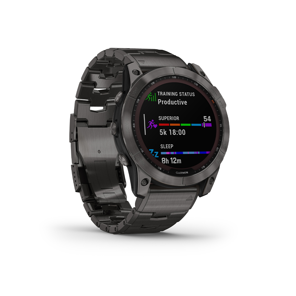 Garmin Fenix 7X Solar Sapphire (Carbon Gray Ti W/Metal Band)