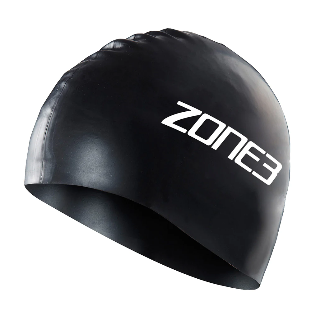 Zone3 Silicone Swim Cap (Black)