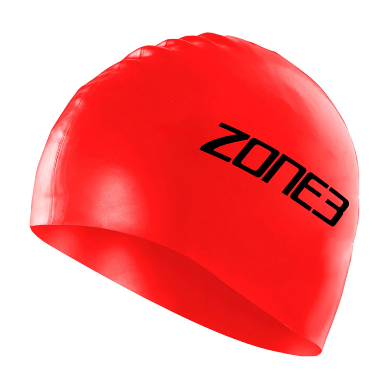 Zone3 Silicone Swim Cap (Red)