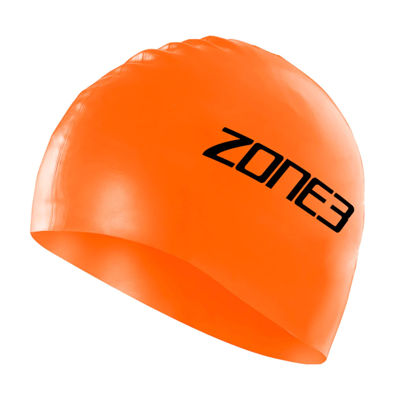 Zone3 Silicone Swim Cap (Orange)