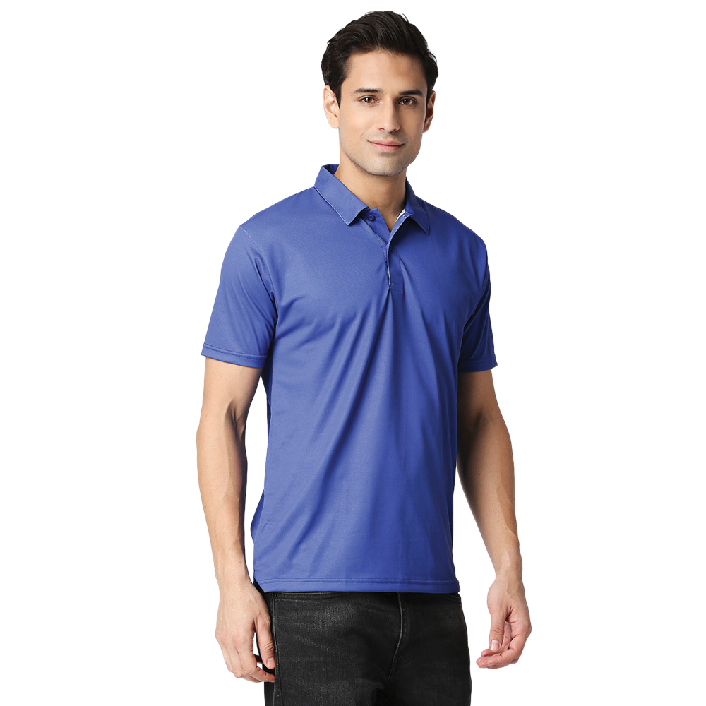 Unirec Blue Matte Polo T-Shirt