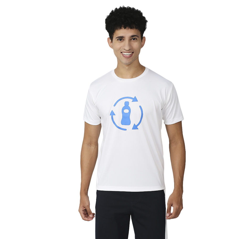 Unirec Blue PET Graphic T-Shirt