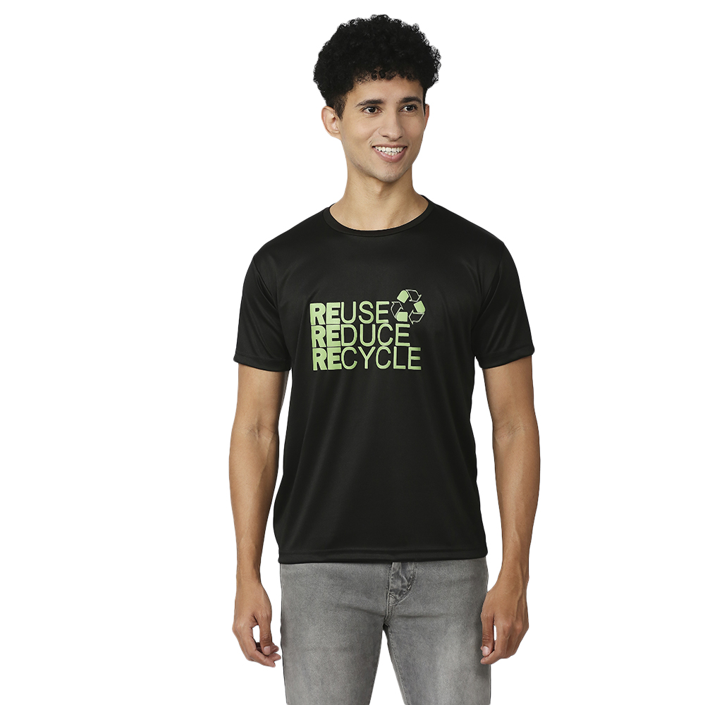 Unirec Black RRR Graphic T-Shirt