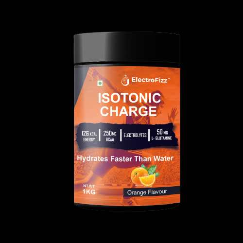 ElectroFizz Isotonic Energy Drink Powder For Endurance Sports & Fitness Activities, 1 Kg Jar -Orange