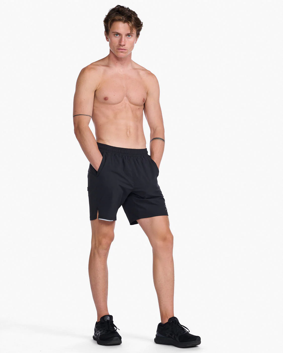 2XU Aero 7 Inch Shorts Black/Silver Reflective