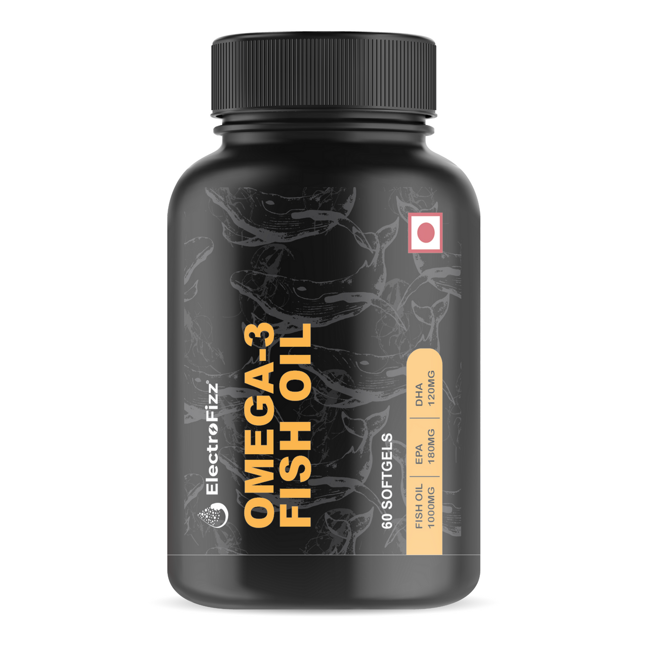 ElectroFizz Premium Fish Oil Capsule(1000mg Omega 3 With 180 Mg EPA) Fish Oil 60 Softgels  