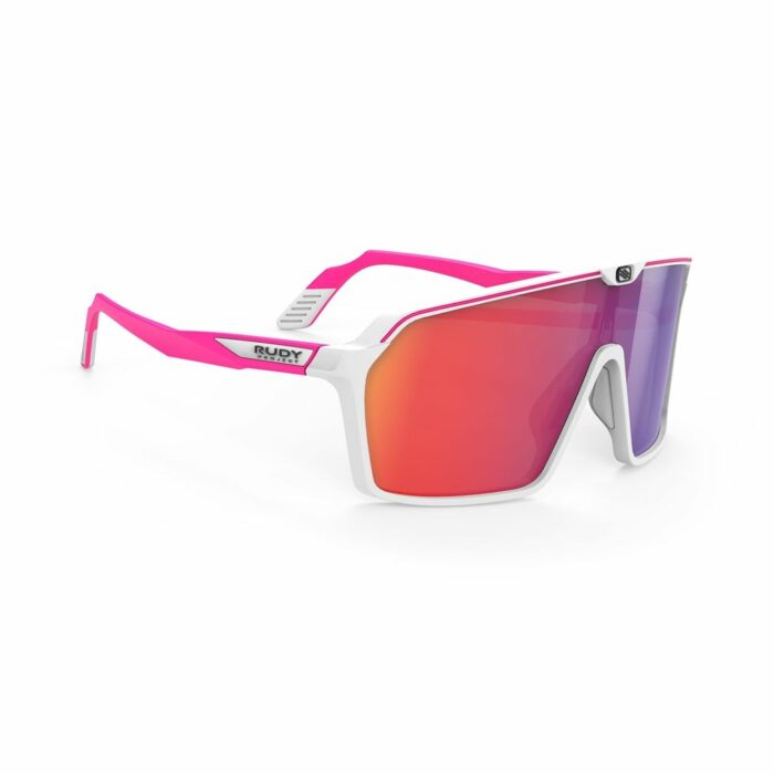 Rudy Project Spinshield White/Pink Fluo Matte – Multilaser Red