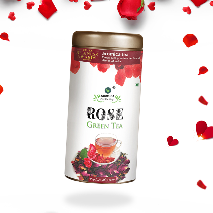 Aromica Rose Green Tea 100 Gms