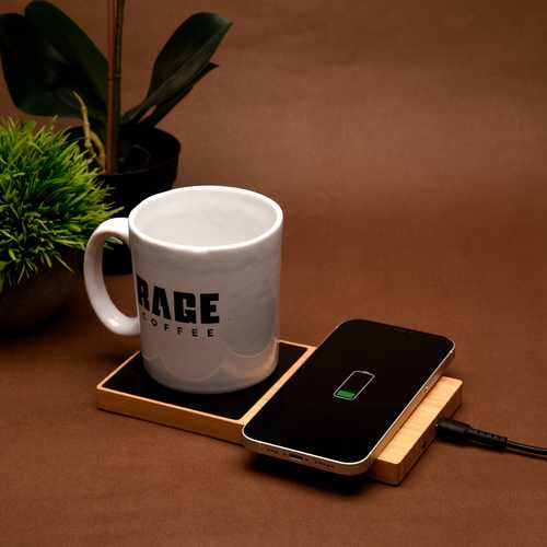 EKMATRA Willow 10W Wireless Charger With Cup Warmer