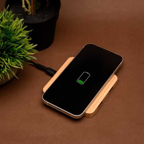 EKMATRA Pine 10W Square Bamboo Wireless Charger