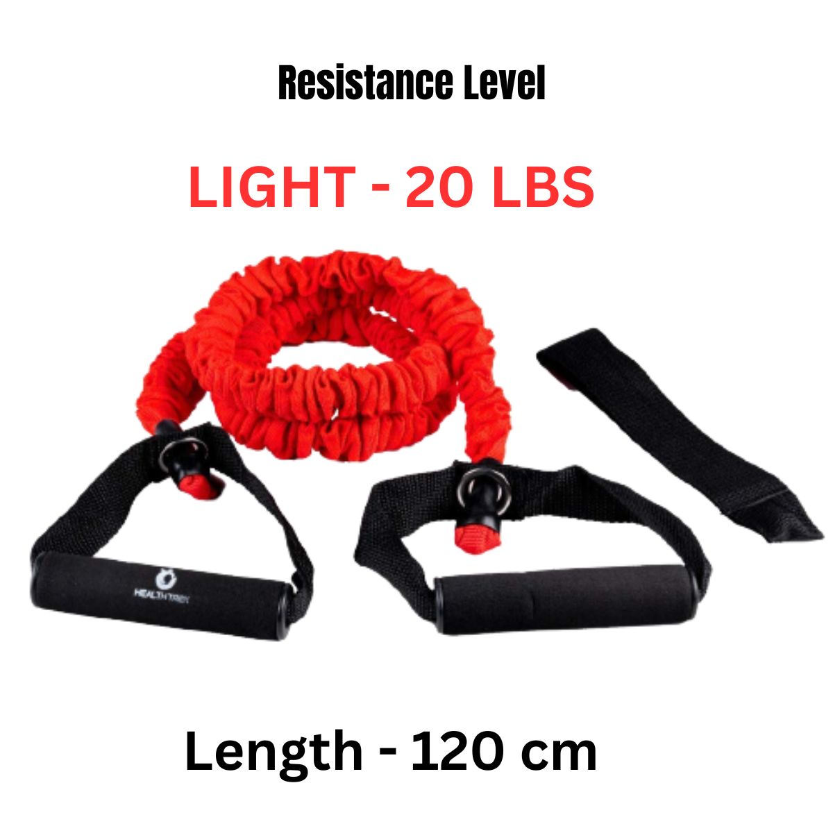 Healthtrek Exercise Resistance Power Toning Tubes With Heavy Duty Protective Nylon Sleeves