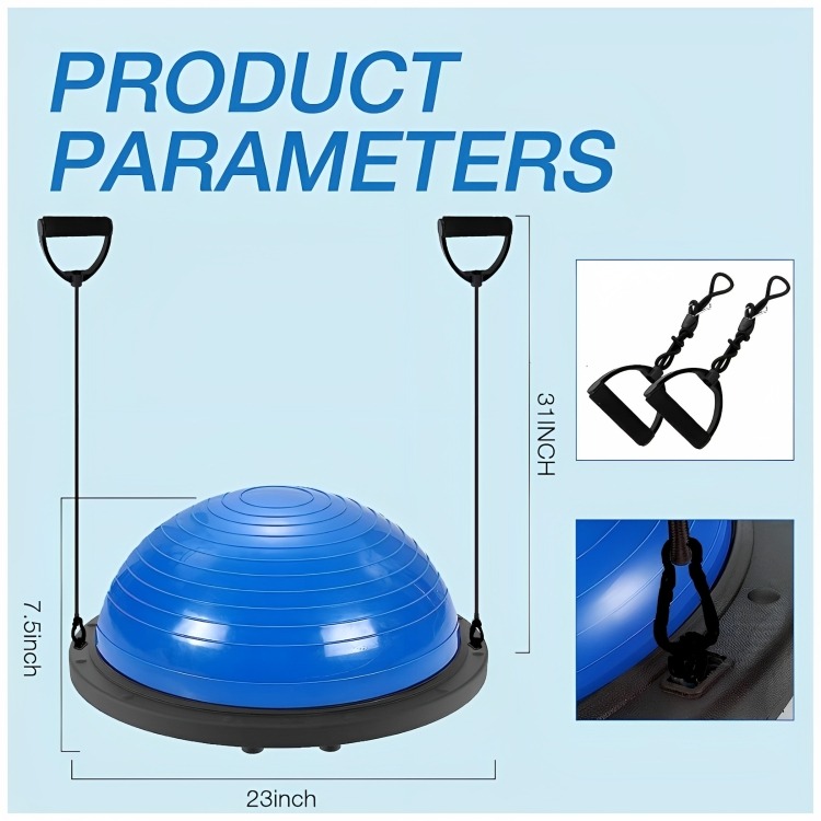 Healthtrek Anti Burst & Anti-Slip Balance Trainer Halt Stability Exercise Ball(60cm) 