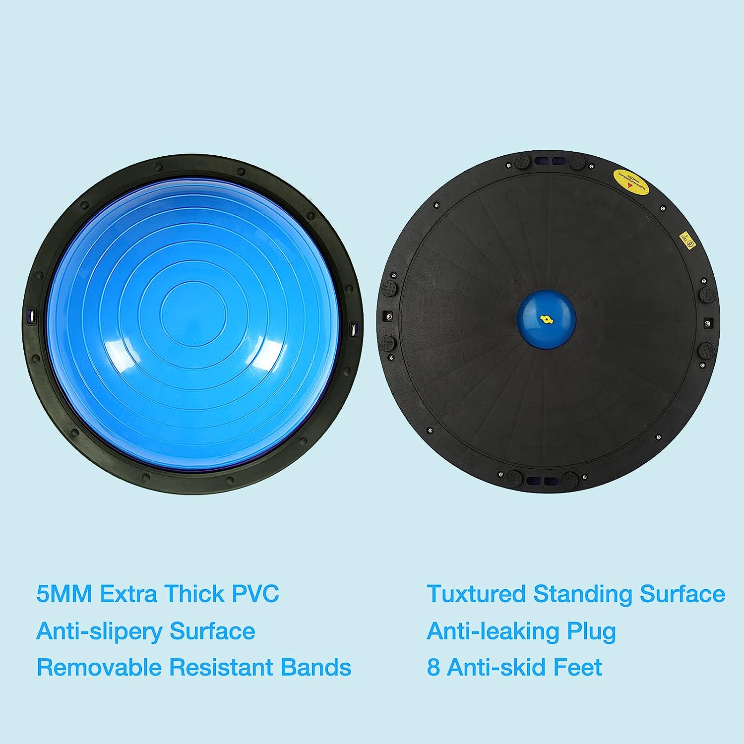 Healthtrek Anti Burst & Anti-Slip Balance Trainer Halt Stability Exercise Ball(60cm) 