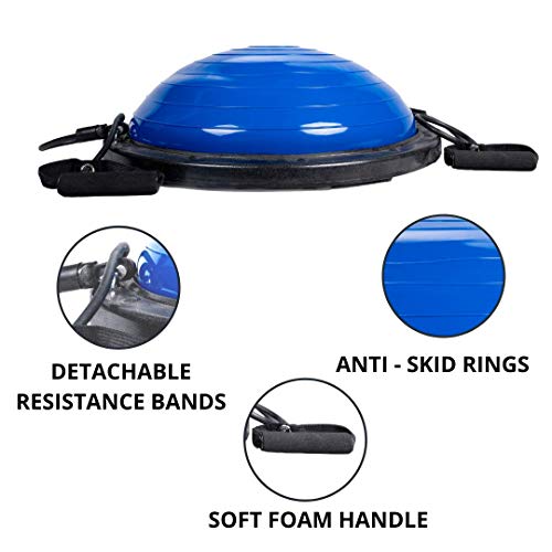 Healthtrek Anti Burst & Anti-Slip Balance Trainer Halt Stability Exercise Ball(60cm) 