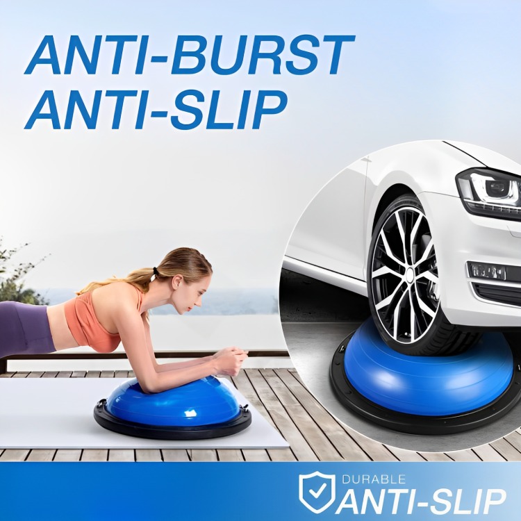 Healthtrek Anti Burst & Anti-Slip Balance Trainer Halt Stability Exercise Ball(60cm) 